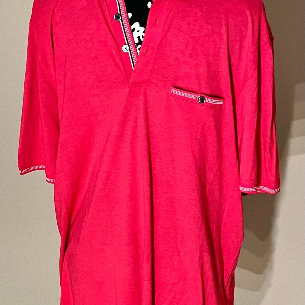 TED BAKER LONDON Men’s Tortila Slim Fit Tipped Pocket Polo in Deep Pink
